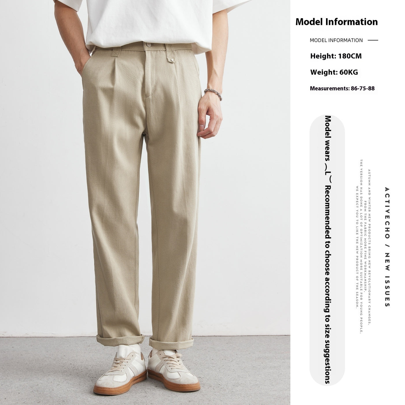 Men's straight drooping pants offering ultimate comfort for everyday wear in a stylish and relaxed fit.