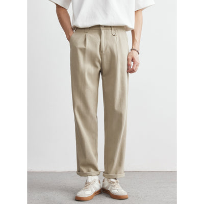 Men's straight drooping pants offering ultimate comfort for everyday wear in a stylish and relaxed fit.