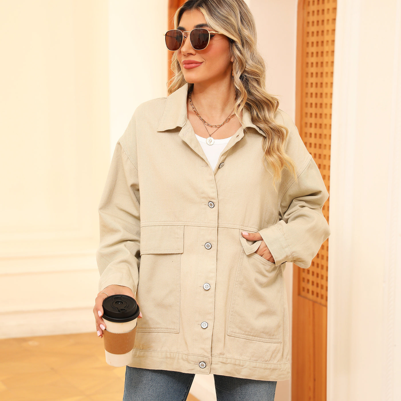 Vintage-inspired retro denim jacket showcasing classic style and timeless fashion appeal for all occasions