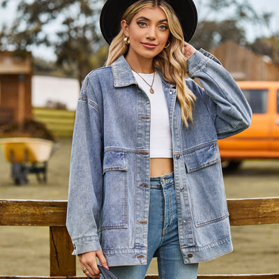 Vintage-inspired retro denim jacket showcasing classic style and timeless fashion appeal for all occasions