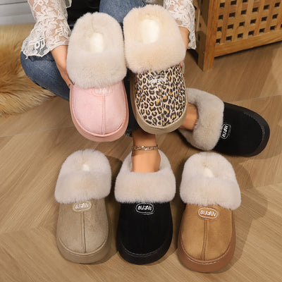 Cozy slippers providing warmth and comfort for indoor wear, perfect for relaxing at home in all seasons.