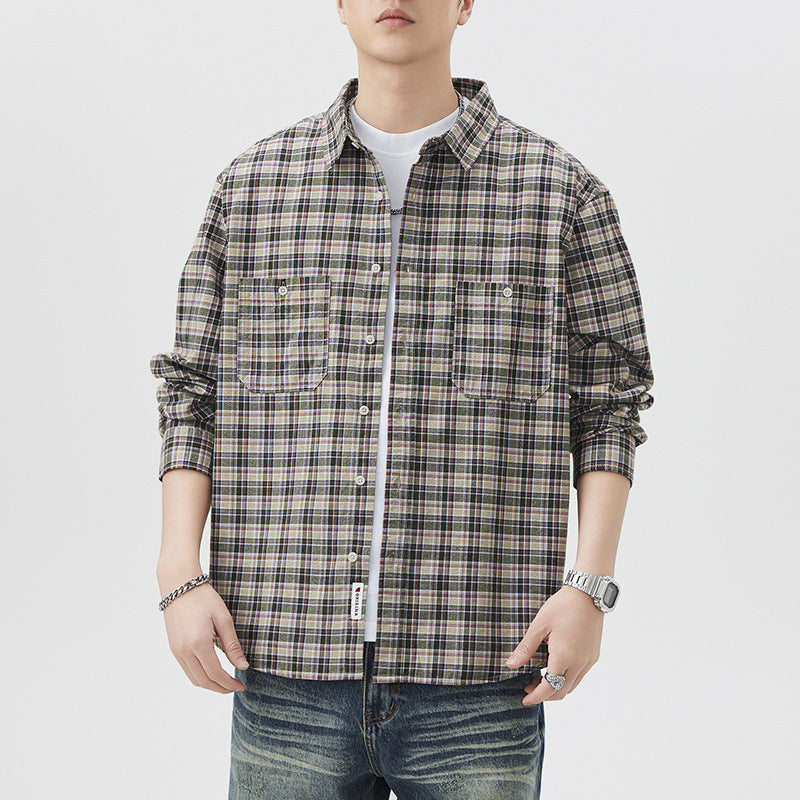 Stylish plaid shirt featuring classic design and comfortable fabric for a fashionable look