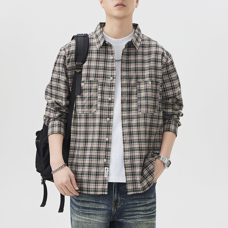 Stylish plaid shirt featuring classic design and comfortable fabric for a fashionable look