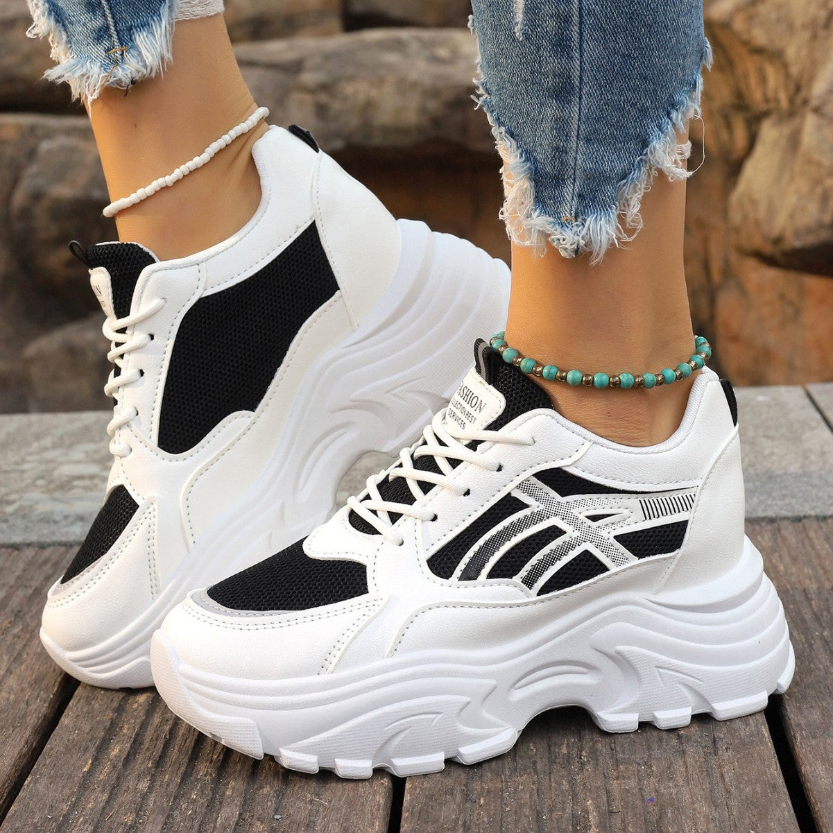 Stylish dad shoes and sneakers combination perfect for casual and comfortable everyday wear