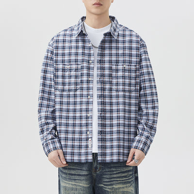 Stylish plaid shirt featuring classic design and comfortable fabric for a fashionable look