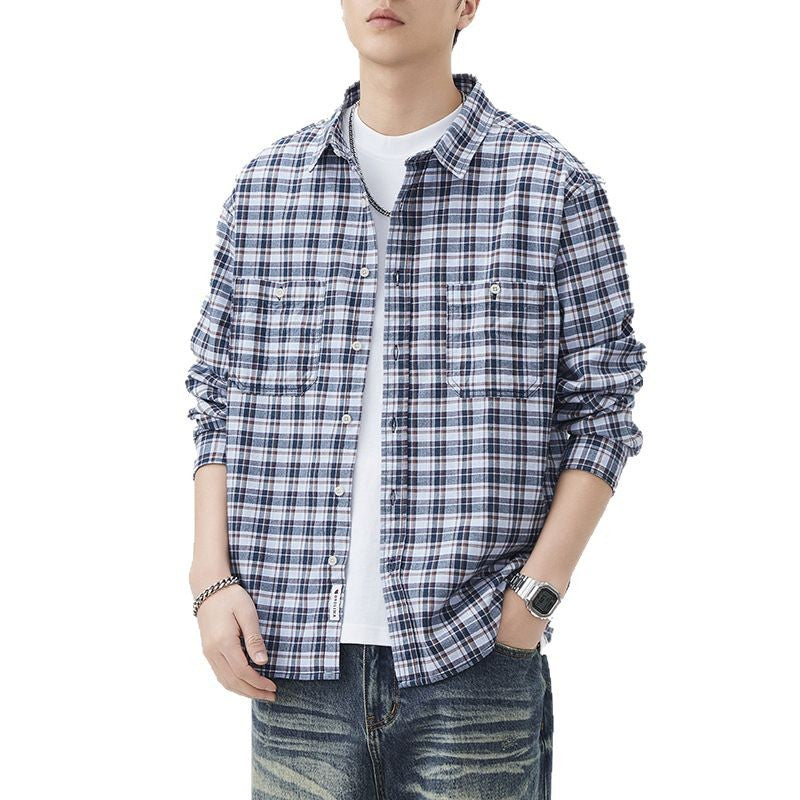 Stylish plaid shirt featuring classic design and comfortable fabric for a fashionable look