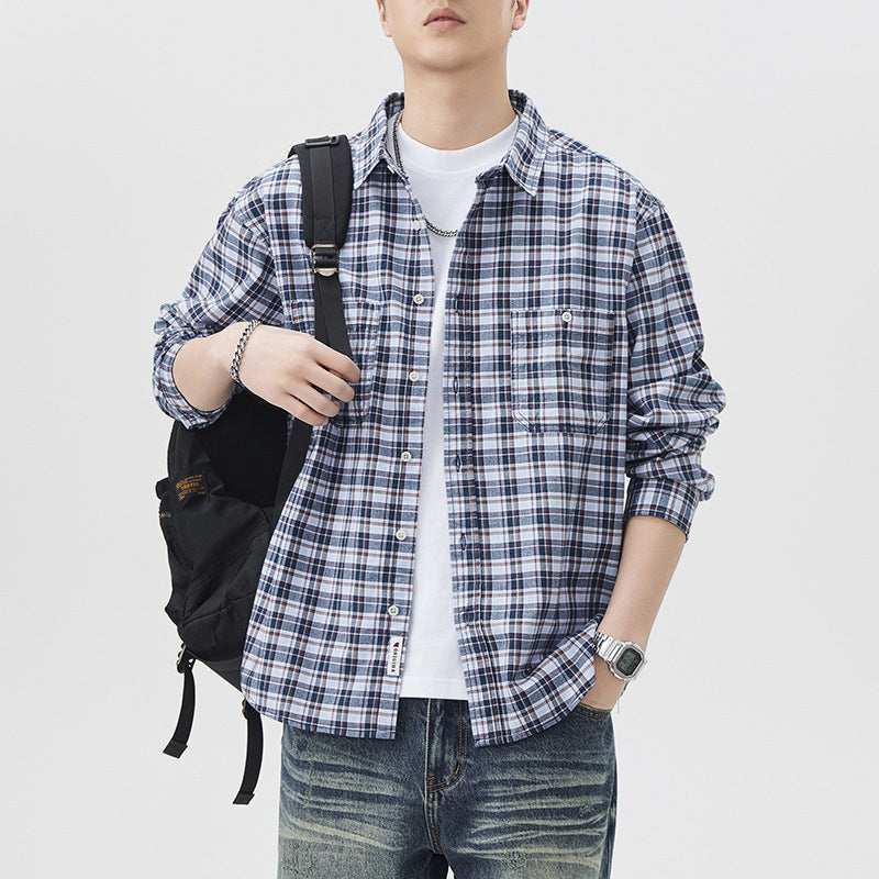 Stylish plaid shirt featuring classic design and comfortable fabric for a fashionable look