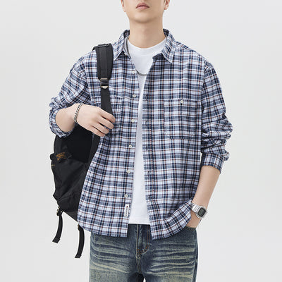 Stylish plaid shirt featuring classic design and comfortable fabric for a fashionable look