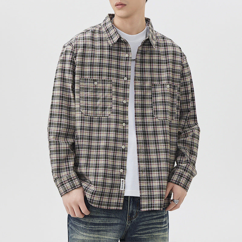 Stylish plaid shirt featuring classic design and comfortable fabric for a fashionable look