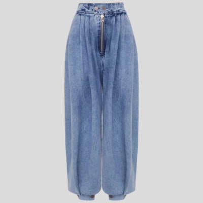 High waist trousers with elegant ankle-tied design for a sophisticated and modern look