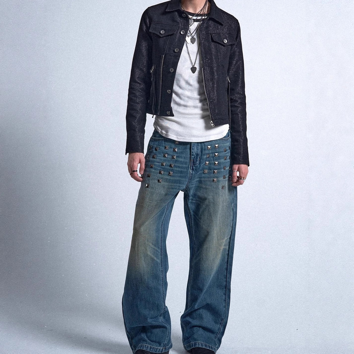 Stylish Gothic jeans featuring unique design and high-quality fabric for a bold, modern look