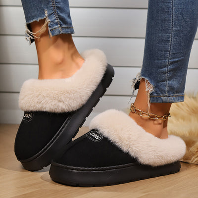 Cozy slippers providing warmth and comfort for indoor wear, perfect for relaxing at home in all seasons.