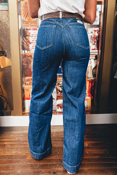 Comfortable fit blue jeans designed for all-day wear with superior style and durability